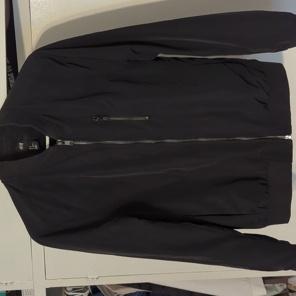 Men's H&M Bomber Jacket, Black, Size Small